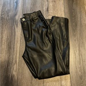 Zara Black Leather Pants